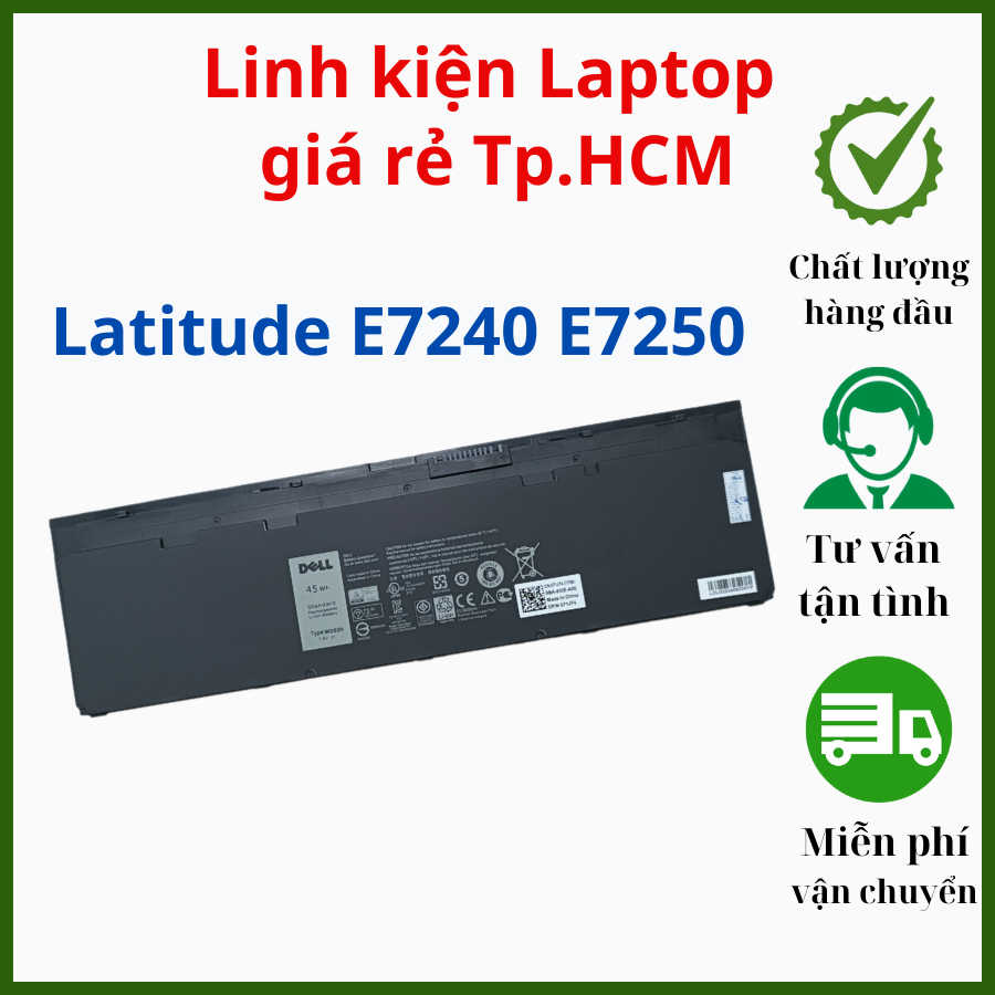 Pin Laptop Dell Latitude E7240 E7250 - Pin Dell Latitude 12 7000 Series New - ZIN