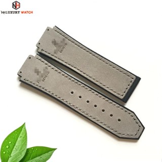 Dây H.U.B.I.O.T da lộn xám [ tặng tua vít thay dây] size 42mm