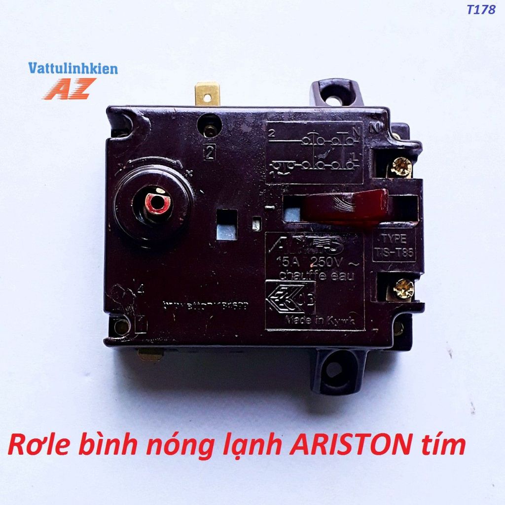 Rơle bình nóng lạnh ARISTON vuông 15L-30L màu tím