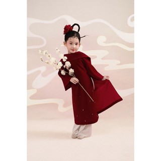    HEHEHIHI - Áo dài tết 2025   - Set áo dài bé gái Phù Vân - Ad25 