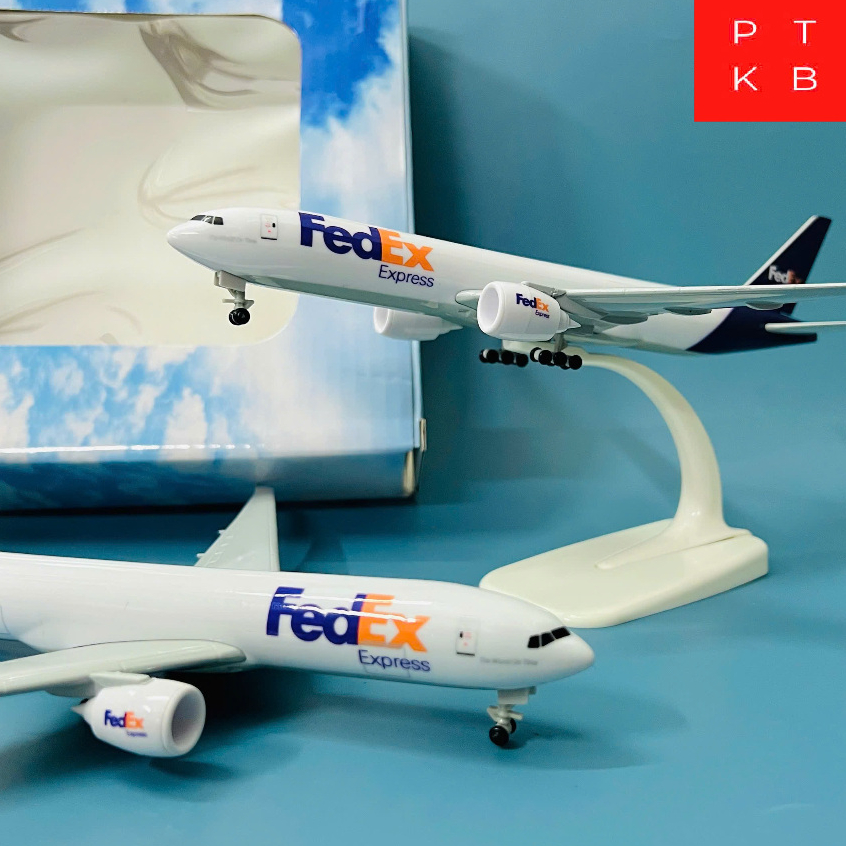 Máy Bay Mô Hình "FedEx Express" hãng vận tải toàn cầu FEDEX Hợp Kim Cao Cấp Tỉ Lệ 1/400 20CM