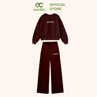 Set Bộ Nỉ Nữ ECOCHIC STYLE Lót Nhung Set Áo Dài Quần Dài Mùa Đông Cao Cấp Công Nghệ Mới Chính Hãng B121