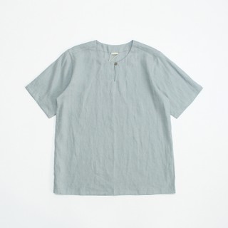 Shirt No.3 - Áo linen nam tay ngắn cổ xẻ cài 1 nút - by Tháng Năm