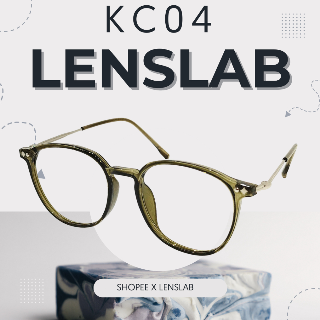 Gọng kính cận nữ kính gọng tròn chất liệu nhựa dẻo cao cấp KC04 Lenslab.eyewear