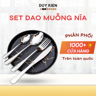 [HÀNG LOẠI 1] Dao Muỗng Nĩa Inox Cho Nhà Hàng, Quán Ăn, Bộ Dao Nĩa Ăn Bít Tết Dày Đẹp Sang Trọng