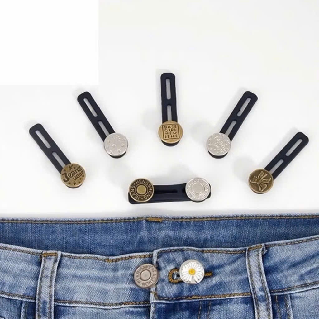 Khuy Lò Xo Co Giãn, khuy nới rộng silicon Mở Rộng Thắt Lưng Quần Jeans Chuyên Dụng Cho Nam Nữ - Nút Thắt Eo