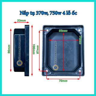 Nắp/Hộp Bảo Vệ Tụ Điện Cho Máy Bơm Nước 370w, 750w 4 Lỗ ốc | Sử Dụng Chung Nhiều Hãng Máy Cùng Lỗ ốc