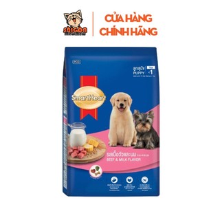 [Combo 5 Gói] Hạt SmartHeart Puppy 400g Cho Cún Con Tập Ăn – Dinh Dưỡng Cao, Hương Vị Bò & Sữa
