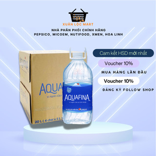 Nước Suối, Nước Khoáng Aquafina 5L Pepsico Chính Hãng, Thùng 4 Bình(chỉ nhận lẻ khách đặt 1 thùng)
