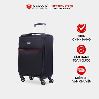 Vali kéo vải du lịch sakos elite 4.5 - size xs / xách tay - khóa tsa - chống thấm, trượt nước