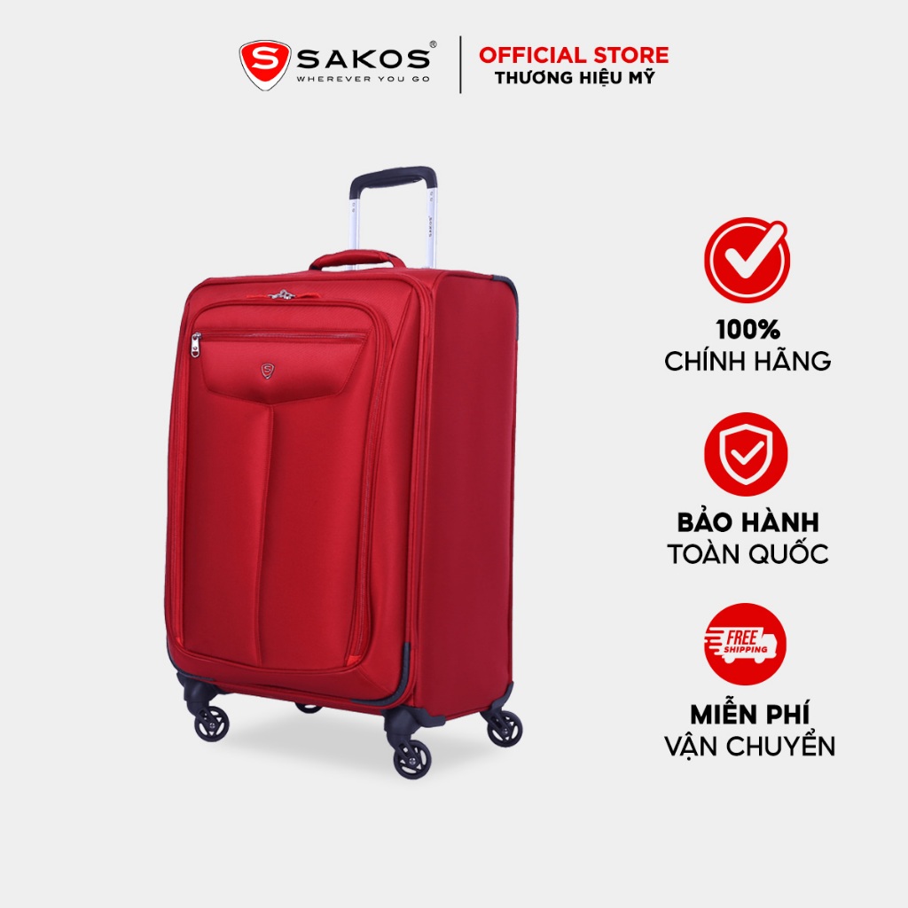 Vali Kéo Vải Du Lịch SAKOS WINNER 6 - Size M (24inch)/ Ký Gửi (Trung) - Khóa TSA - Chống Thấm, Trượt