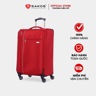 Vali kéo vải du lịch sakos neo pilotte 6 - size m / ký gửi - khóa tsa - chống thấm, trượt nước