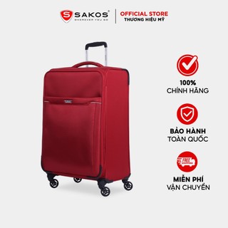 Vali kéo vải du lịch sakos starline 6 - size m / ký gửi - khóa tsa - chống thấm, trượt nước