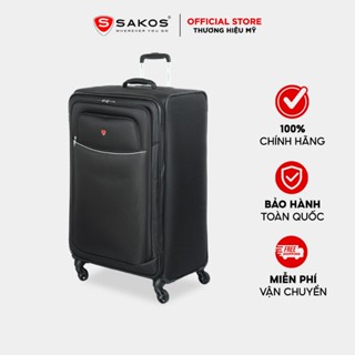  Vali Kéo Vải Du Lịch SAKOS SPAZIO 7 - Size L  28inch   Ký Gửi  Đại  - Khóa TSA - Chống Thấm Trượt Nước 