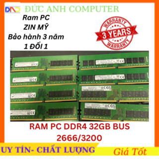  Ram DDR4  PC4  32gb bus 2600 3200  ram zin máy đồng bộ siêu bên và ổn định bảo hành 3 năm Ram Máy Tính Bàn 