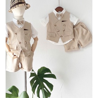 Bộ vest gile công tử CÁCH ĐIỆU cho bé trai 5-13kg
