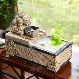  Thác nước phong thủy - Thác Bể Cá decor phòng khách trang trí tiểu cảnh Phương Linh Decor 