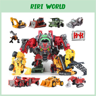 Mô hình Robot biến hình xe ô tô đồ chơi Transformer Devastator Rampage Long Haul Scrapper Hightower