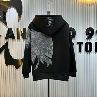 Áo Khoác Philipp Plein Thổ Dân Siêu Chất Nỉ Tàu, Áo Khoác Hoodie Philipp Plein Thổ Dân Dành Cho Nam Nữ Siêu Hot.