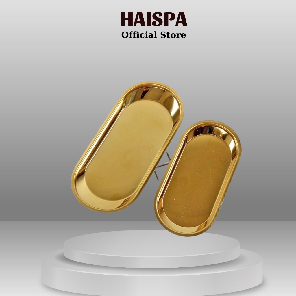 Khay mạ vàng,khay đựng dành cho spa thiết kế sang trọng- Haispa