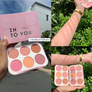 Bảng má hồng 6 ô Into You / Tone màu hồng cam ứng dụng