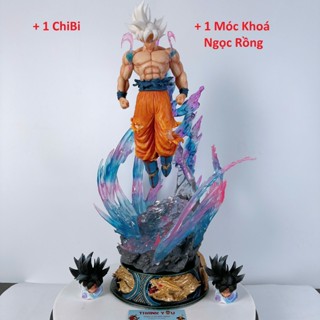 Mô hình goku vô cực 53cm 3 đầu thay thế hiệu ứng cực đẹp + Chibi + Mô hình Mica  Ongchumohinh -MH238