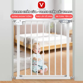 Thanh Chắn Cửa V-Baby , Chắn Cầu Thang Không Khoan Tường, An Toàn Cho Bé