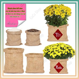 Túi vải bố, túi bố, bao bố đựng đồ và trang trí nhiều kích cỡ