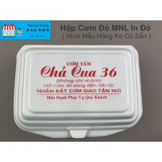Hộp Xốp Đựng Cơm Đỏ MNL 150 cái