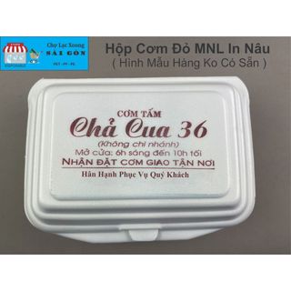 Hộp Xốp Đựng Cơm Đỏ MNL 150 cái