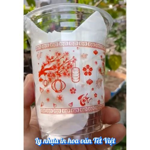 1000 LY NHỰA PET 360ml IN HOA VĂN TẾT 2025