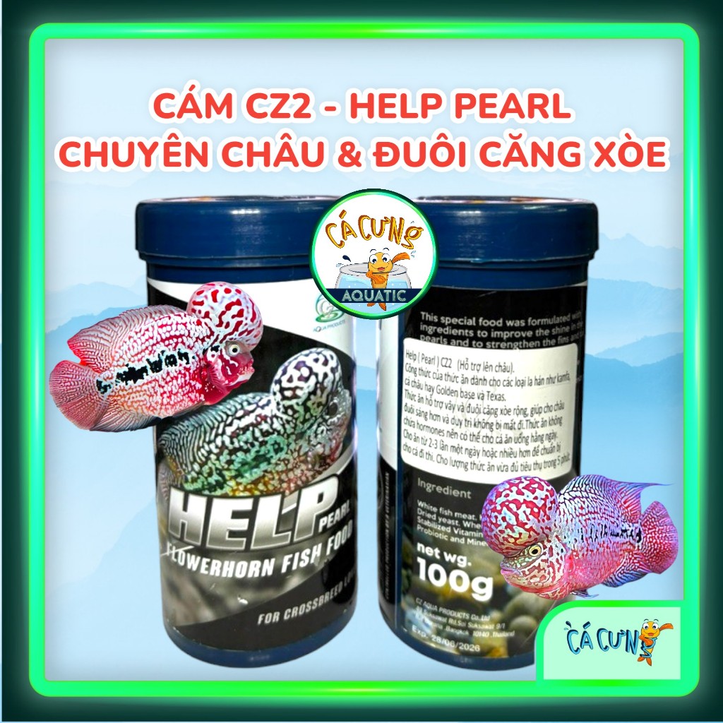 Cám CZ2 La Hán 100g - Thức Ăn Lên Châu & đuôi căng cho cá la hán Cám CZ 2 lên châu la hán (Thái Lan)