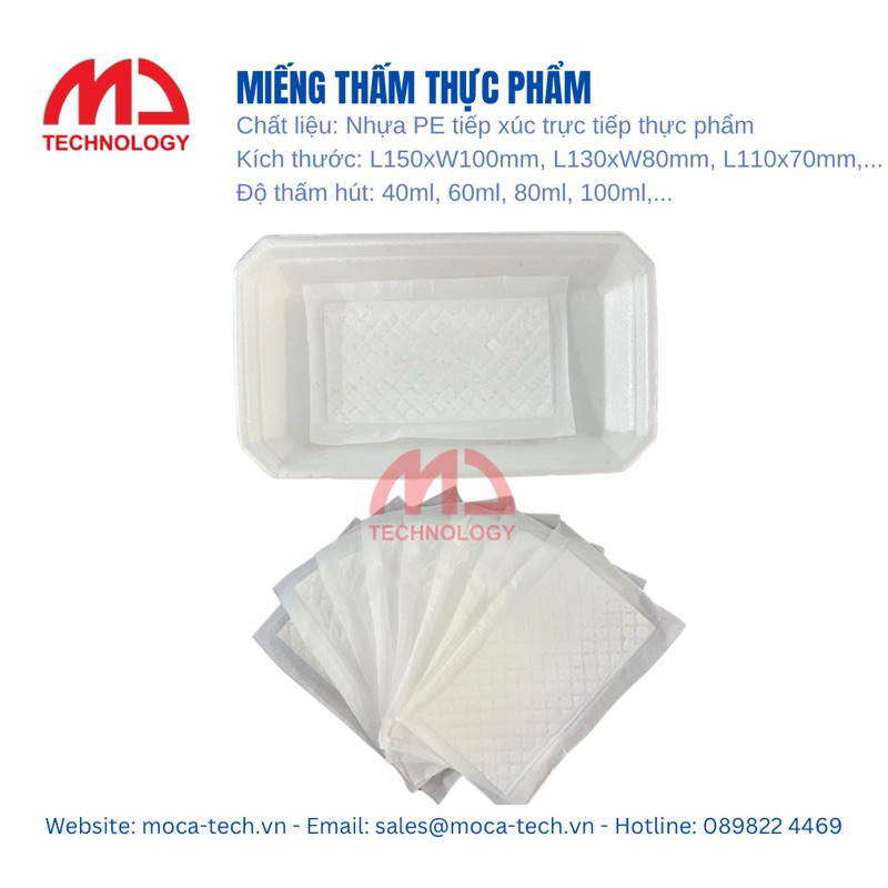 500pcs Miếng thấm thực phẩm 11x7cm