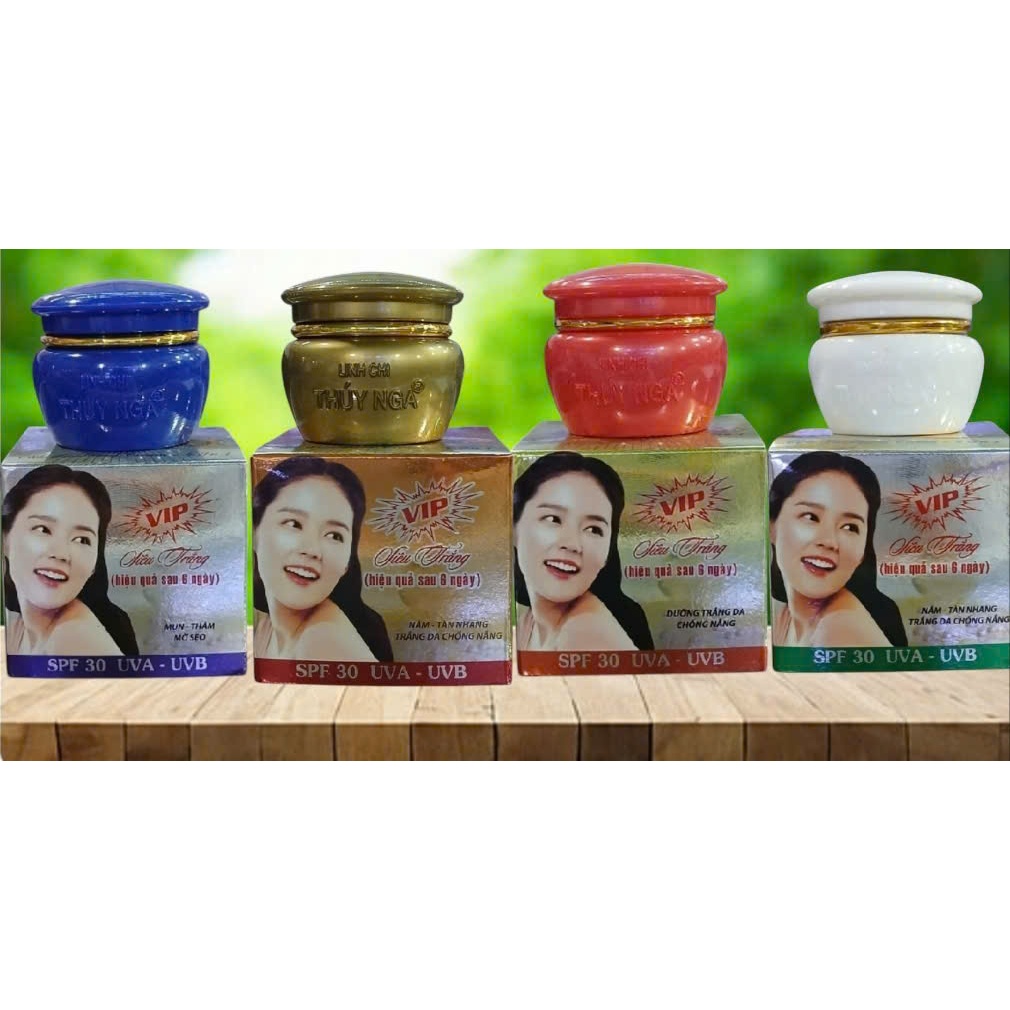 Kem Linh Chi Thúy Nga trắng da, ngừa mụn, nám tàn nhang, tái tạo da 8G