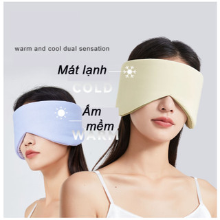 Bịt tai mắt ngủ, che tai mắt ngủ  2 Mặt chất liệu nhung Lụa