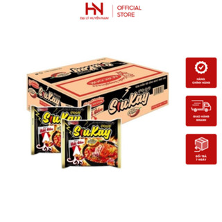 Thùng Mì Siêu Cay Acecook 24 Gói Sẵn 2 vị bò và hải sản