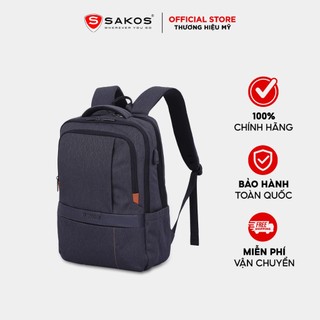 Balo laptop du lịch thời trang cao cấp sakos carbon 15.6 inch
