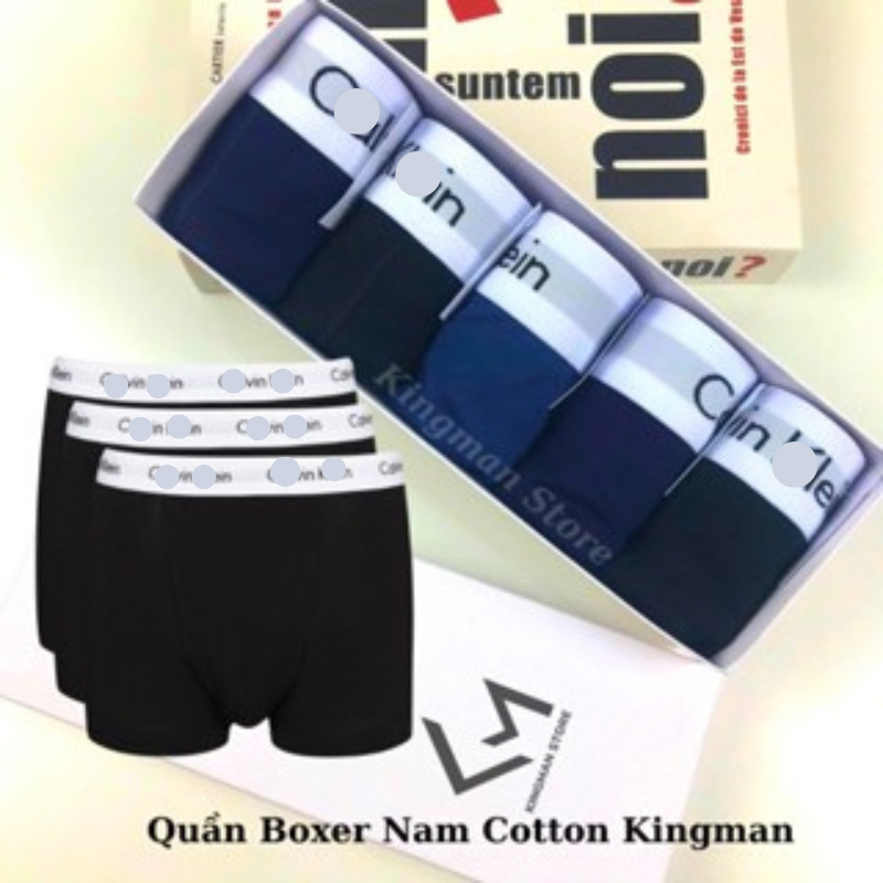 [Combo Hộp 5 Quần] Sịp Đùi Nam Cotton Cao Cấp, Quần Lót Nam Chất Liệu Co Dãn 4 Chiều Thấm Hút Mồ Hôi