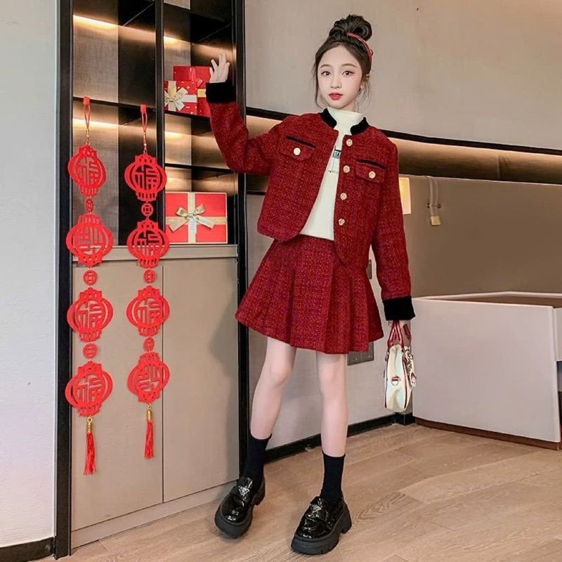 set váy dạ cao cấp cho bé gái