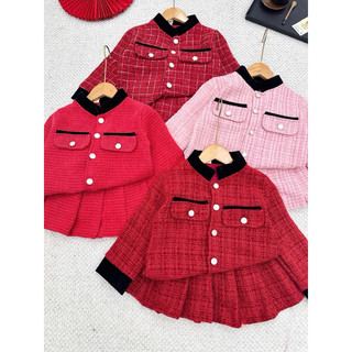 set váy dạ cao cấp cho bé gái