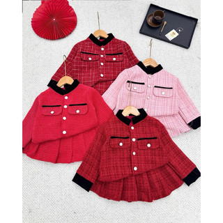 set váy dạ cao cấp cho bé gái