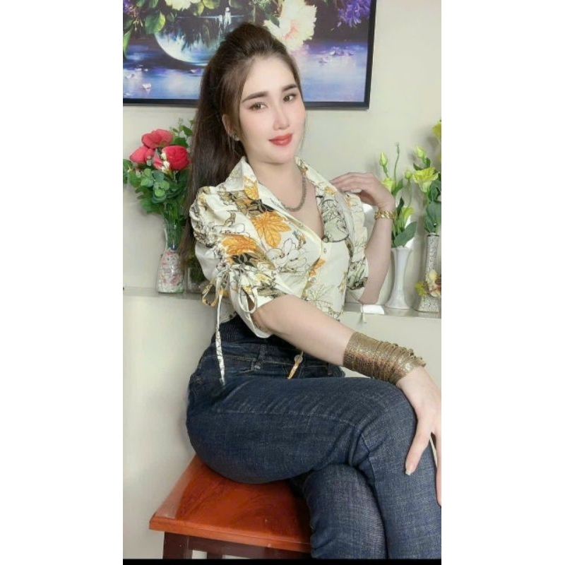 áo sơ mi nữ.ao somi tay rút