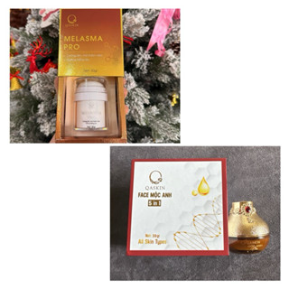 [CHÍNH HÃNG] COMBO ( kem ngày + kem đêm tan nám ) dưỡng trắng da , ức chế mờ thâm nám QASKIN
