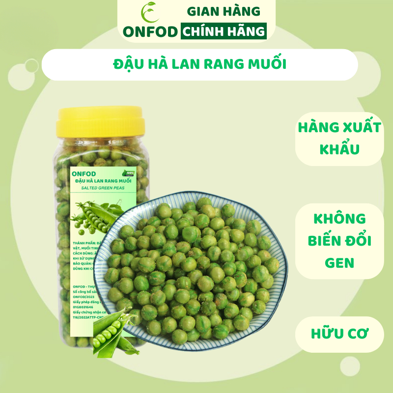 Hạt đậu hà lan healthy rang muối sấy giòn ONFOD hạt dinh dưỡng ăn vặt giảm cân eatclean healthy