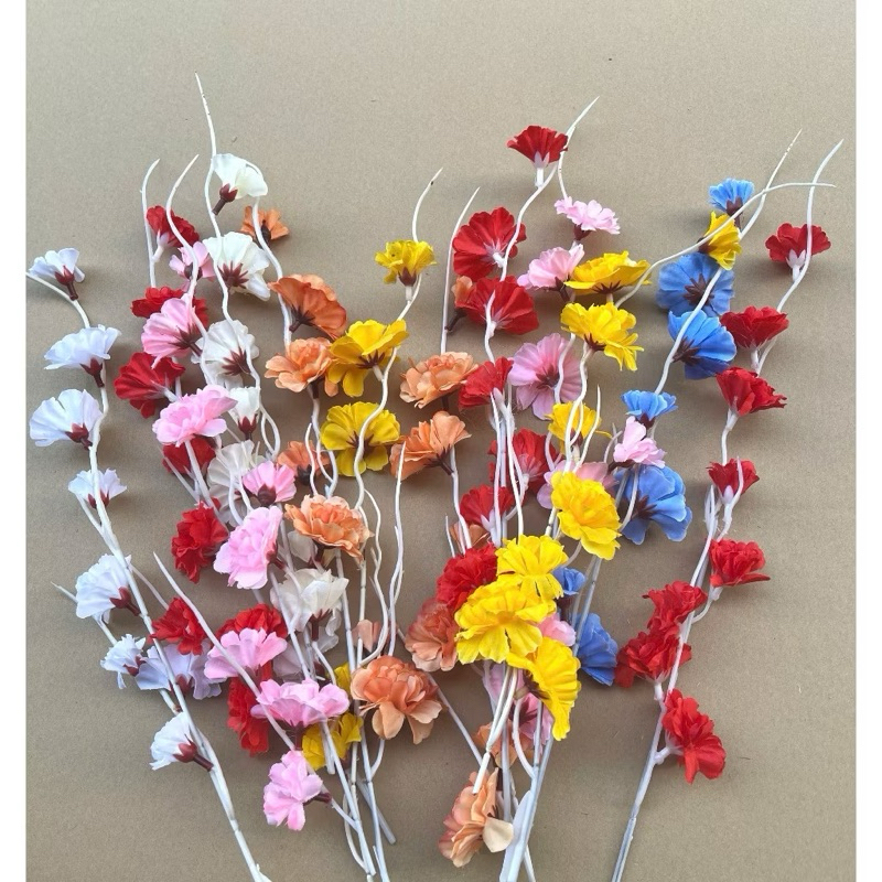 Lẻ nhánh đào râu trang trí set tháp bánh, tháp oản, tháp nước trang trí tết