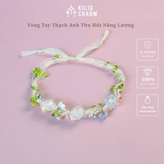  Vòng tay năng lượng đá thạch anh tím thô "Zen Flora" phong thủy cho nữ by KILIG CHARM - KC27 