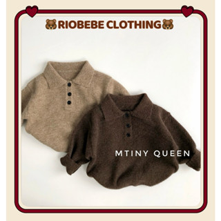 Áo len có cổ lông thỏ phong cách Hàn Quốc cho bé trai bé gái KT38