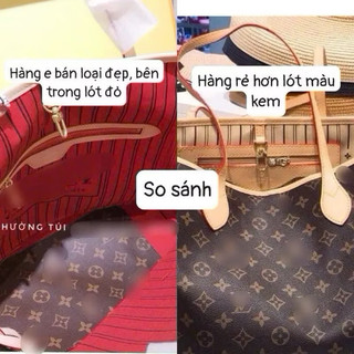 Set túi neverfull size lớn, kèm ví, da mềm