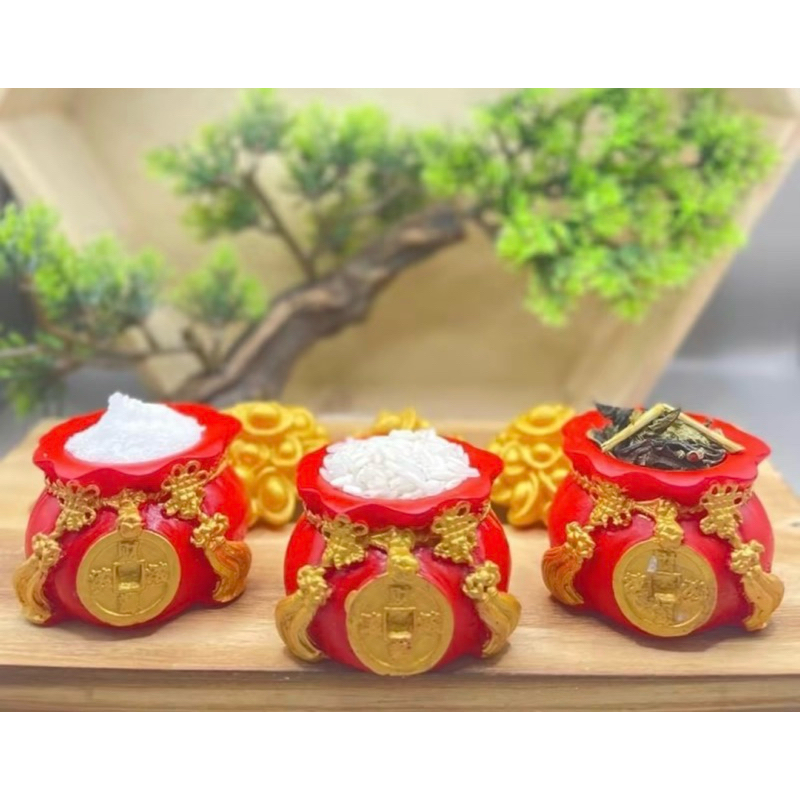 Combo 3 hũ đựng muối, gạo, nước bằng sứ