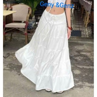 #Chân váy 5 tầng maxi 2 lớpp rút dây eo dài 93_99cm có Big size